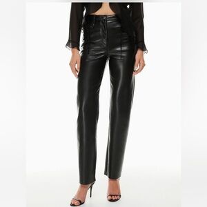 Aritzia Melena black leather pants
